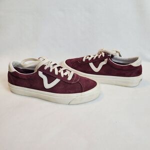 Vans Sneakers Mens Size 7 W8.5 Red 73 DX Casual Suede Retro Skateboarding Skate